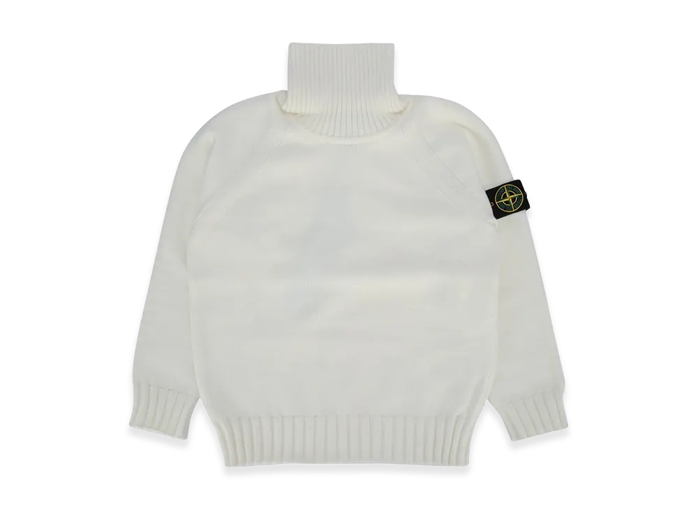 Stone Island Kids "Compass" Turtleneck Sweater "White"