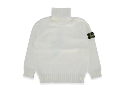 Stone Island Kids "Compass" Turtleneck Sweater "White"