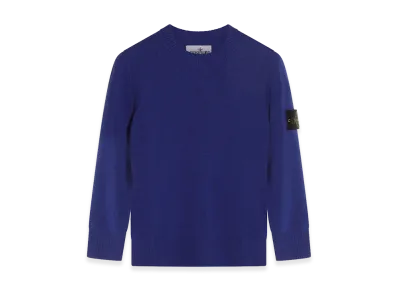 Stone Island Kids Logo Badge Sweater "Blue"