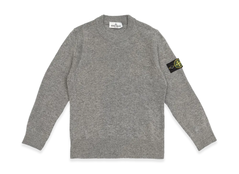 Stone Island Kids Logo Badge Sweater "Gray"