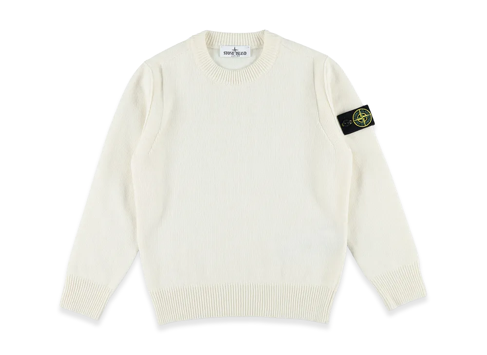 Stone Island Kids Sweaters "White"