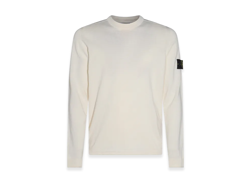 Stone Island Lightweight Organic Cotton Sweater "White"