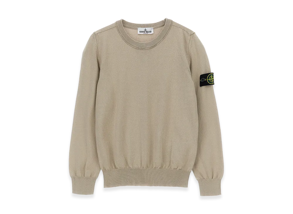Stone Island Kids Logo Badge Sweater "Beige"