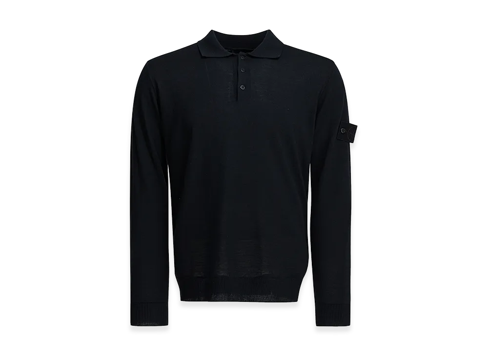 Stone Island Wool Polo Sweater "Blue"