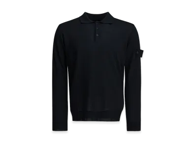 Stone Island Wool Polo Sweater "Blue"