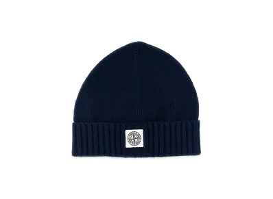 Stone Island Kids Logo Patch Beanie "Blue"