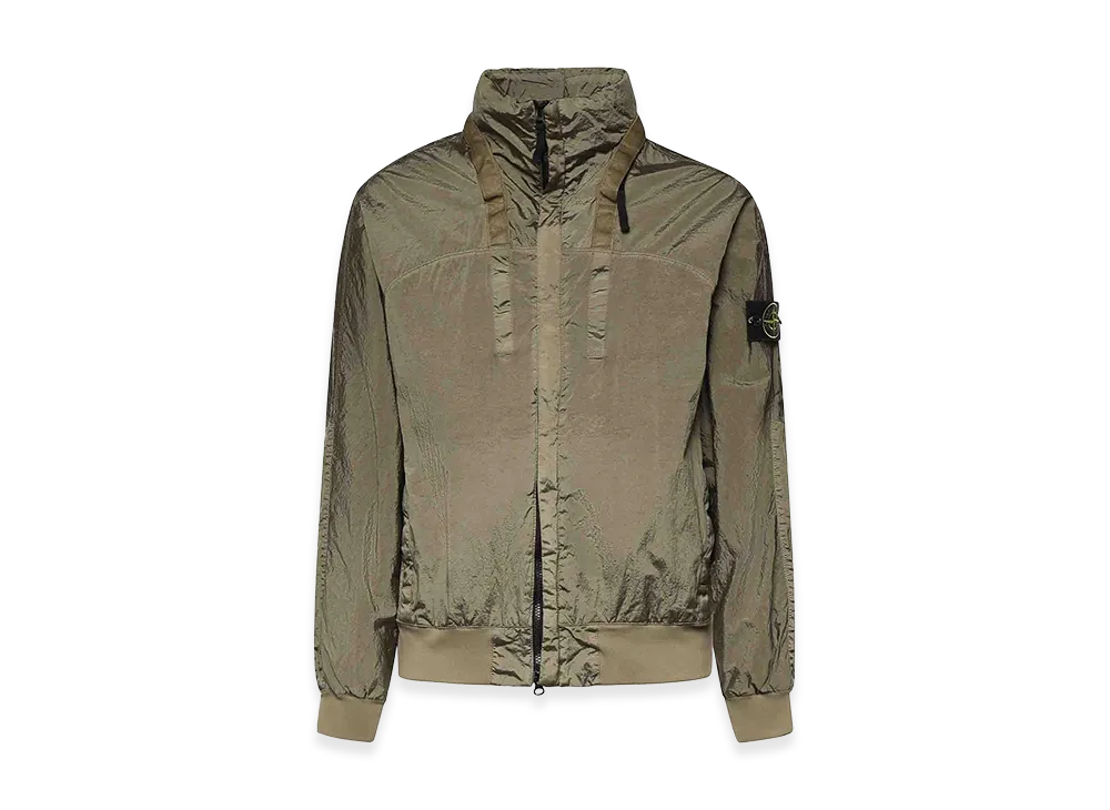 Stone Island Nylon Metal Stand-Up Collar Jacket "Green"