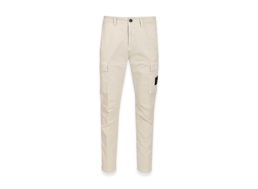 Stone Island Cargo Trousers In Broken Cotton Twill "Gray"