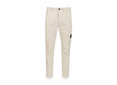 Stone Island Cargo Trousers In Broken Cotton Twill "Gray"