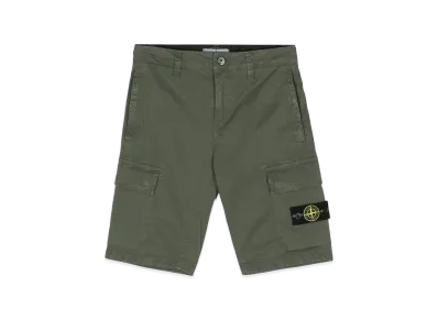 Stone Island Kids Logo Badge Bermuda Shorts "Green"