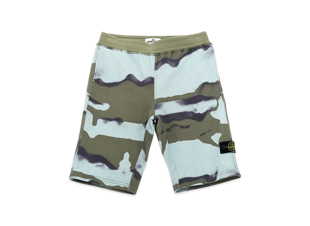 Stone Island Kids Logo Badge Bermuda Shorts "Light Blue"