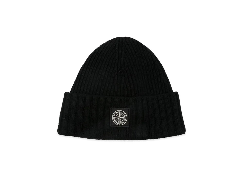 Stone Island Kids Logo Patch Beanie "Black"