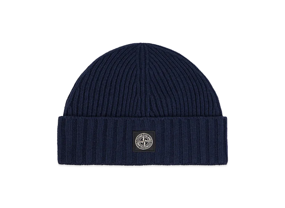 Stone Island Kids Logo Patch Beanie "Blue"