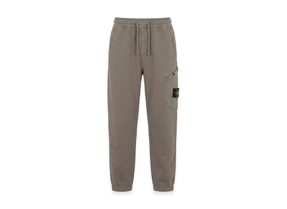 Stone Island Organic Cotton Diagonal Fleece 'Old' Effect "Walnut"