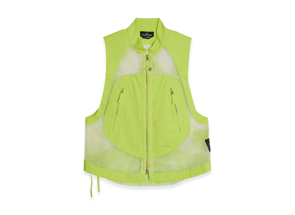 Stone Island Vest Distorted Ripstop Organza-TC "Green"