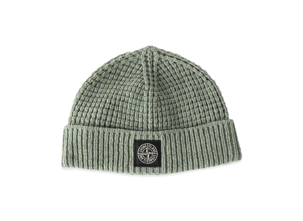 Stone Island Logo Patch Knit Cap "Khaki"