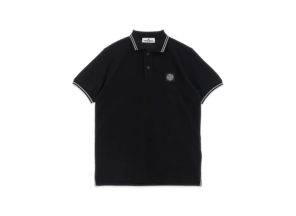 Stone Island Kids Compass Logo Polo Shirt "Black"