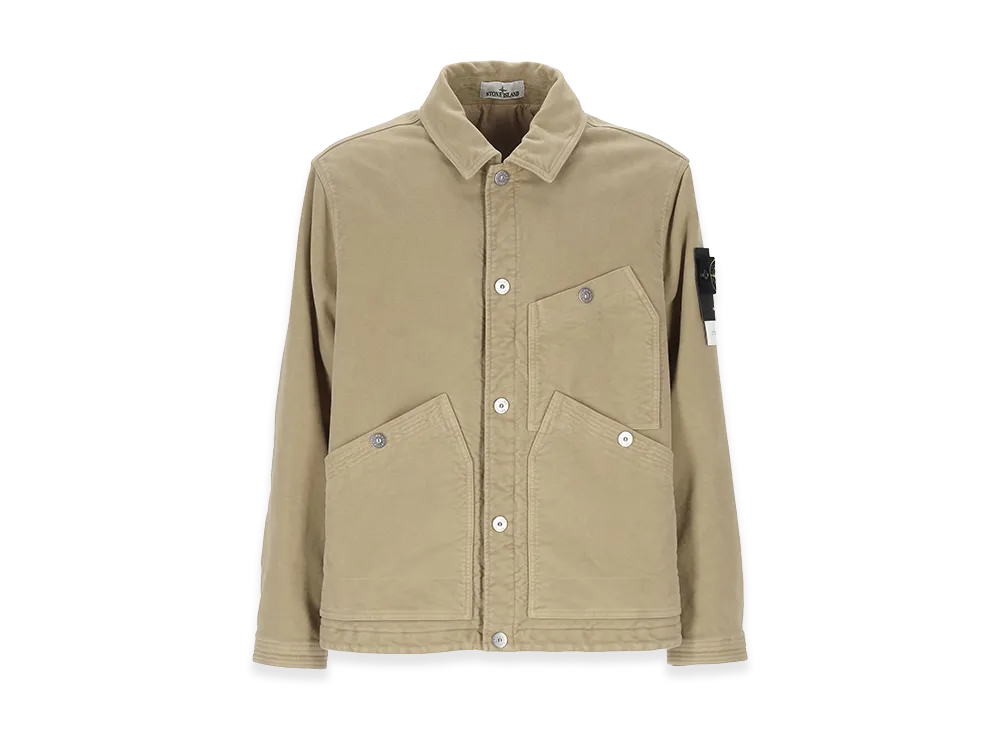 Stone Island Cotton Jacket With Multiple Pockets "Beige"