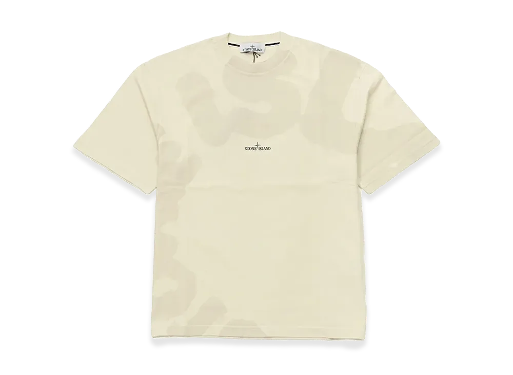 Stone Island Back Print Crewneck Cotton Jersey Whirlwind Type Print S/S T-Shirt "White"
