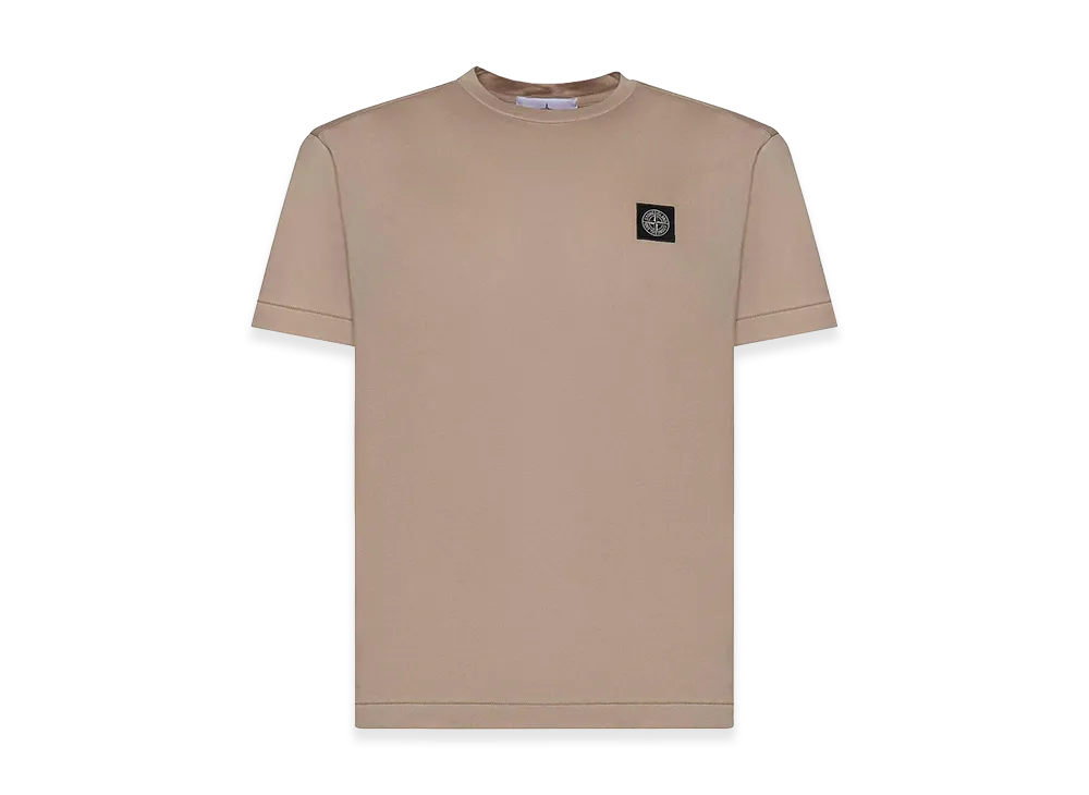 Stone Island Slim Fit Cotton Jersey T-Shirt With Compass Patch "Beige"