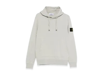 Stone Island Organic Cotton Hooded Sweatshirt "Gray"