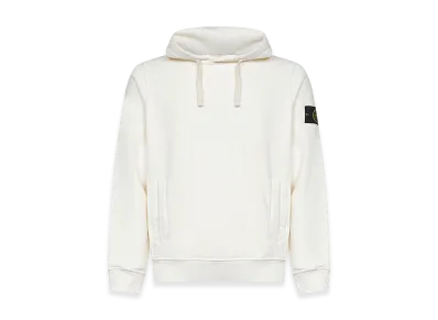 Stone Island Organic Cotton Hoodie "White"