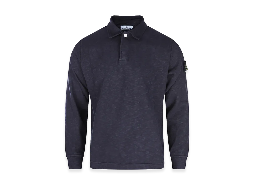 Stone Island Long Sleeve Polo Shirts "Blue"
