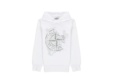 Stone Island Kids Hoodie "White"