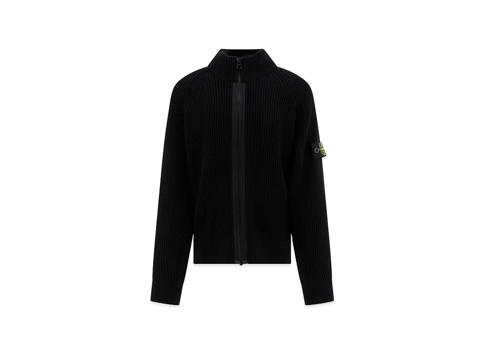 Stone Island Kids Compass Zipped Sweater "Black"