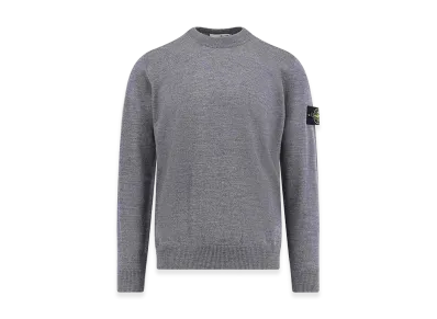 Stone Island Lightweight Wool Crew Neck Sweater "Gray"