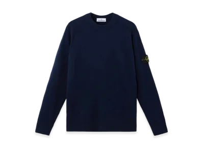 Stone Island Lightweight Wool Crew Neck Sweater With Raglan Sleeves "Blue"