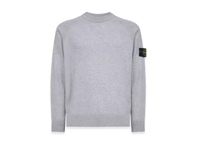 Stone Island Lightweight Wool Crew Neck Sweater With Raglan Sleeves "Gray"