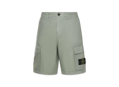 Stone Island Nylon Panama Loose Fit Cargo Bermudas "Green"