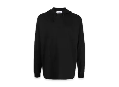 Stone Island Hooded Chest Long T-Shirt "Black"