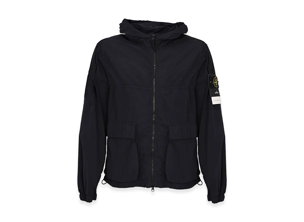 Stone Island Parka in Frosted Nylon "Navy Blue"