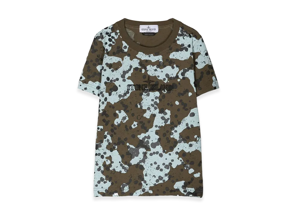 Stone Island Kids Camo T-Shirt "Green"