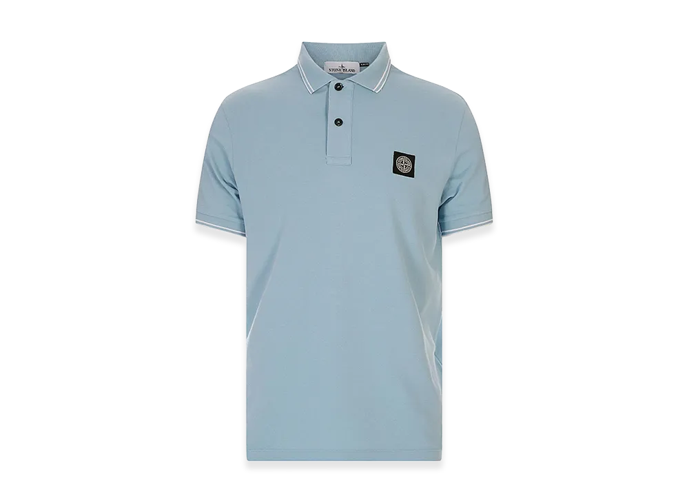 Stone Island Polo Shirt in Pique Cotton "Blue"