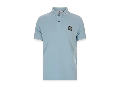 Stone Island Polo Shirt in Pique Cotton "Blue"