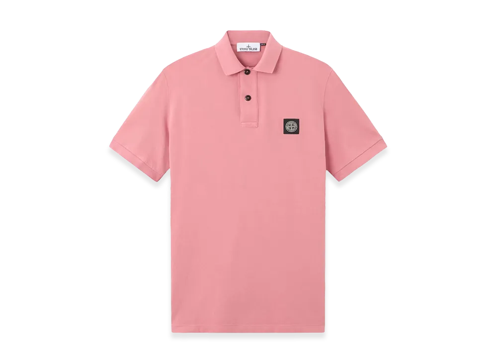 Stone Island Slim Fit Cotton Pique Polo Shirt "Pink"