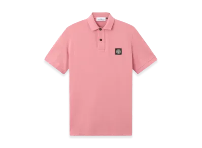 Stone Island Slim Fit Cotton Pique Polo Shirt "Pink"