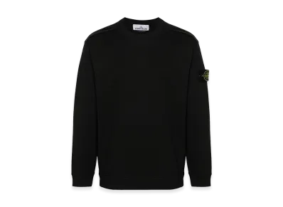 Stone Island Cotton Jersey Crewneck Sweatshirt "Black"