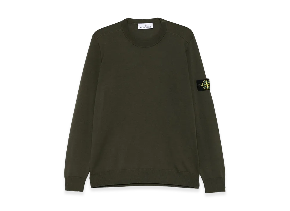 Stone Island Lightweight Wool Crew Neck Pullover "Green"