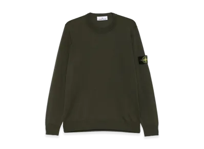 Stone Island Lightweight Wool Crew Neck Pullover "Green"