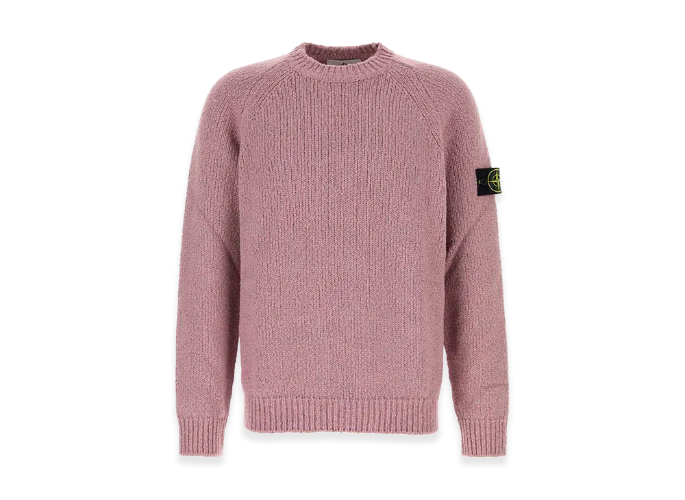 Stone Island Melange Wool Blend Sweater "Pink"