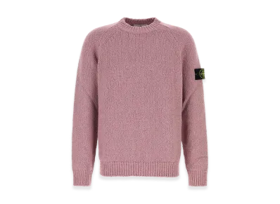 Stone Island Melange Wool Blend Sweater "Pink"