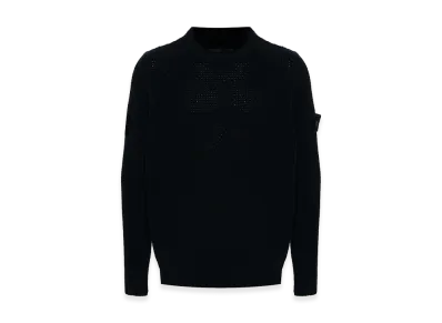Stone Island Virgin Wool Knit Sweater "Blue"
