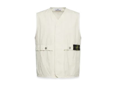 Stone Island Vests with Logo "White"
