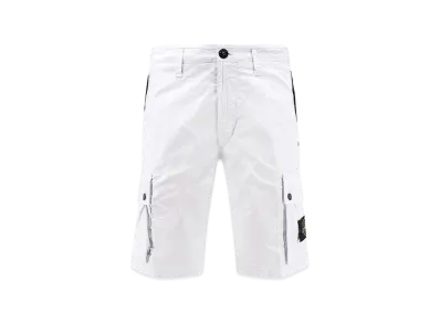 Stone Island Bermuda Shorts in Organic Cotton "White"