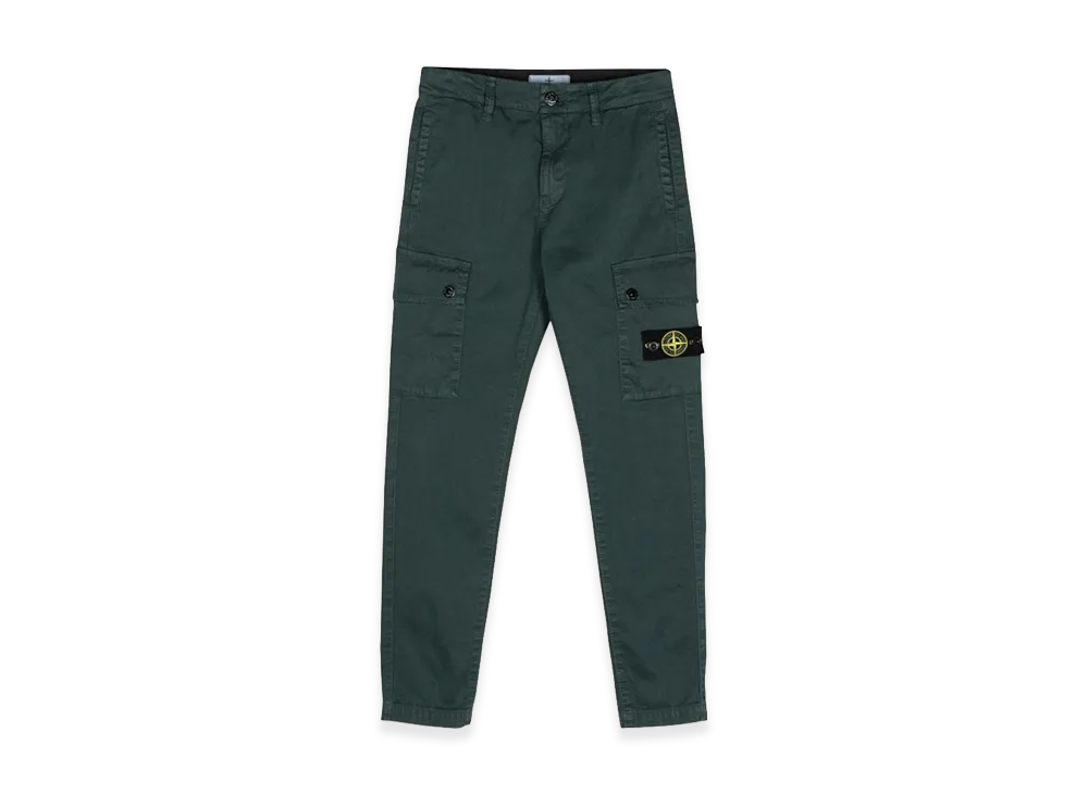Stone Island Kids Regular Tapered Pants "Green"