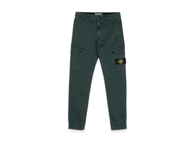 Stone Island Kids Regular Tapered Pants "Green"